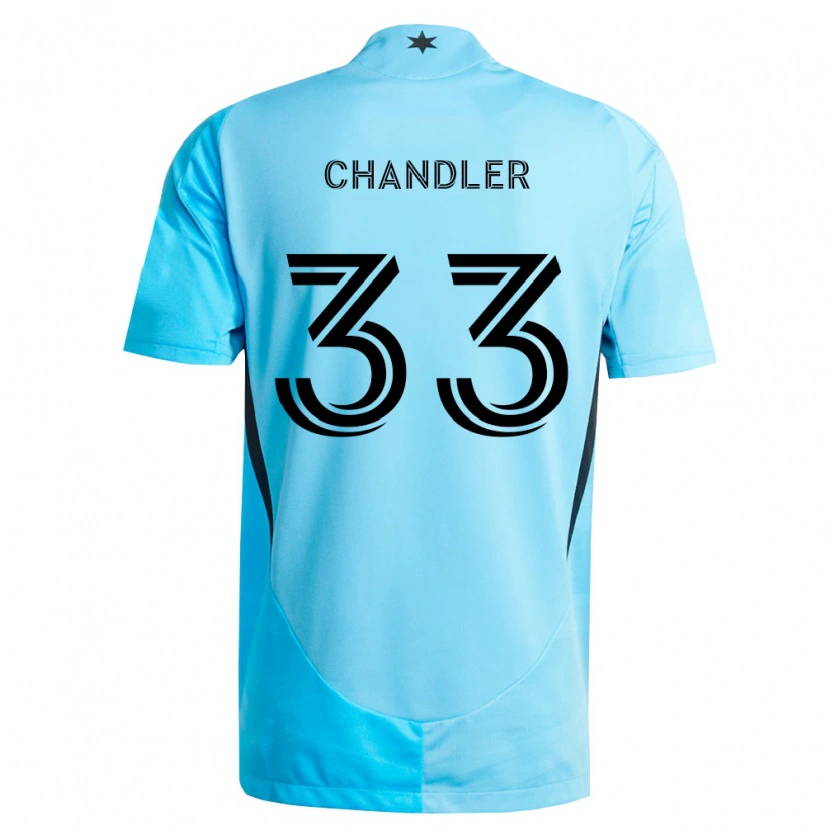Danxen Homme Maillot Kieran Chandler #33 Bleu Clair Noir Tenues Extérieur 2026/27 T-Shirt