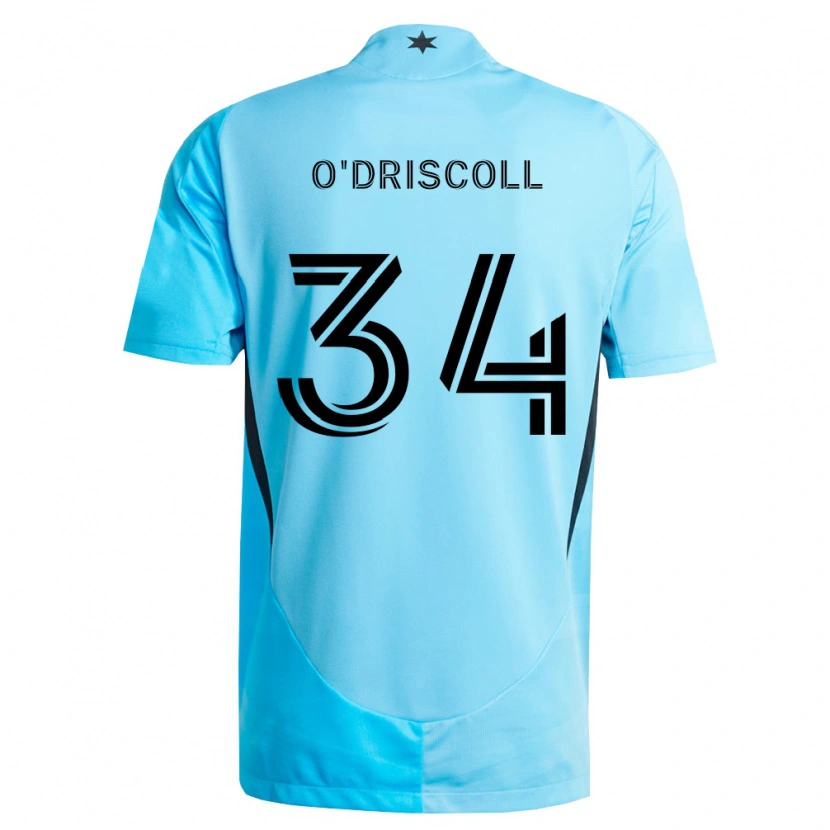 Danxen Homme Maillot Rory O'driscoll #34 Bleu Clair Noir Tenues Extérieur 2026/27 T-Shirt