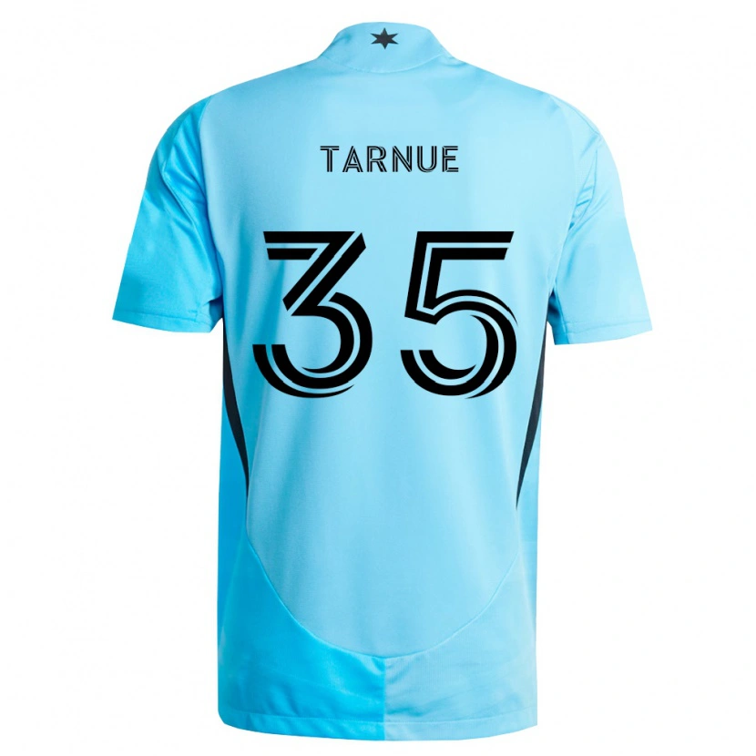 Danxen Homme Maillot Philip Tarnue #35 Bleu Clair Noir Tenues Extérieur 2026/27 T-Shirt