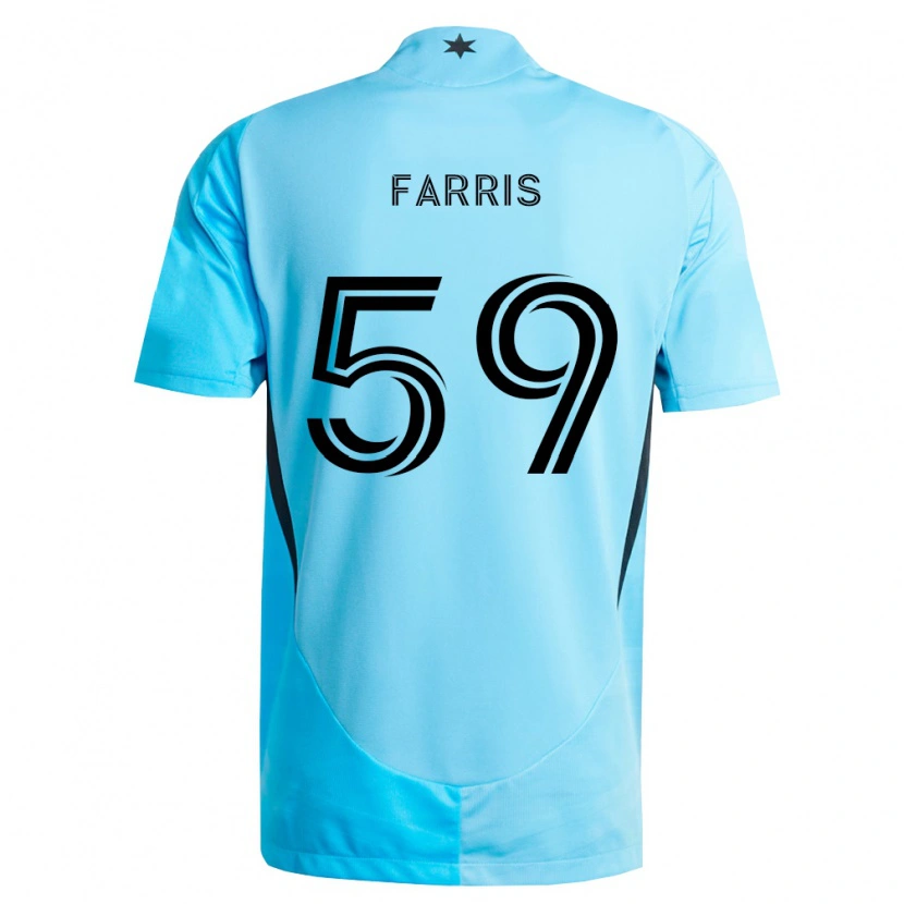 Danxen Homme Maillot John Farris #59 Bleu Clair Noir Tenues Extérieur 2026/27 T-Shirt