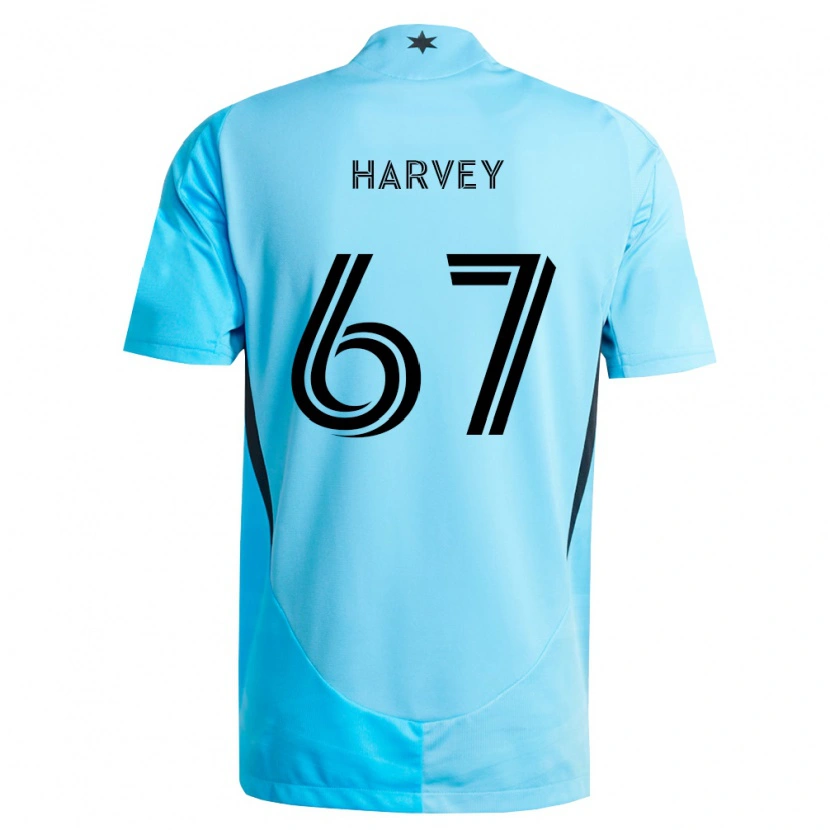 Danxen Homme Maillot Carlos Harvey #67 Bleu Clair Noir Tenues Extérieur 2026/27 T-Shirt