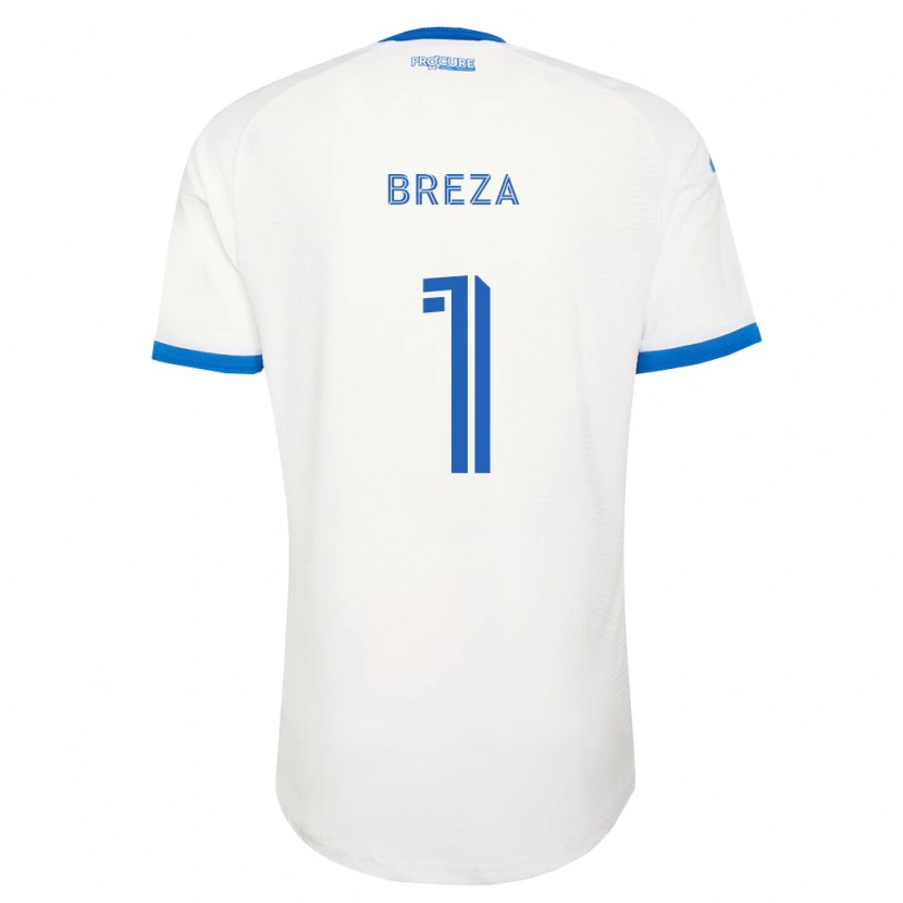 Danxen Homme Maillot Sébastian Breza #1 Bleu Ciel Blanc Tenues Extérieur 2026/27 T-Shirt