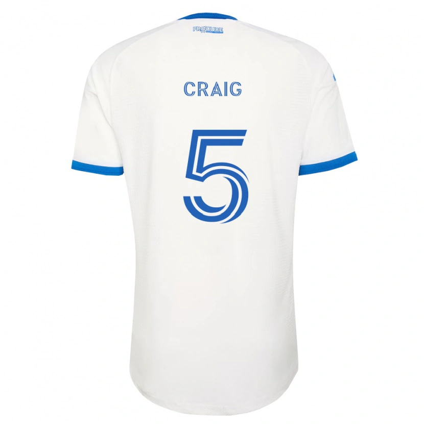 Danxen Homme Maillot Brandan Craig #5 Bleu Ciel Blanc Tenues Extérieur 2026/27 T-Shirt