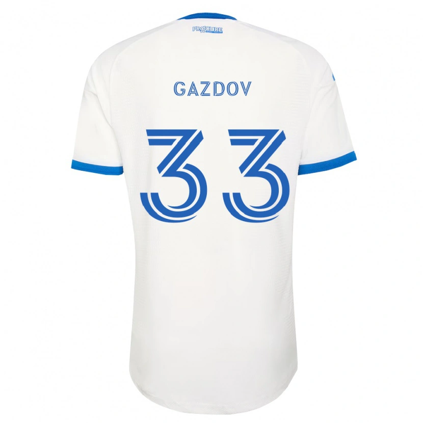 Danxen Homme Maillot Emil Gazdov #33 Bleu Ciel Blanc Tenues Extérieur 2026/27 T-Shirt