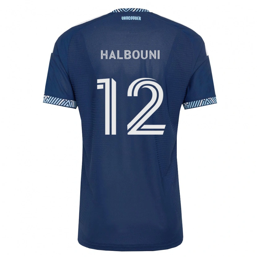 Danxen Homme Maillot Belal Halbouni #12 Bleu Foncé Blanc Tenues Extérieur 2026/27 T-Shirt