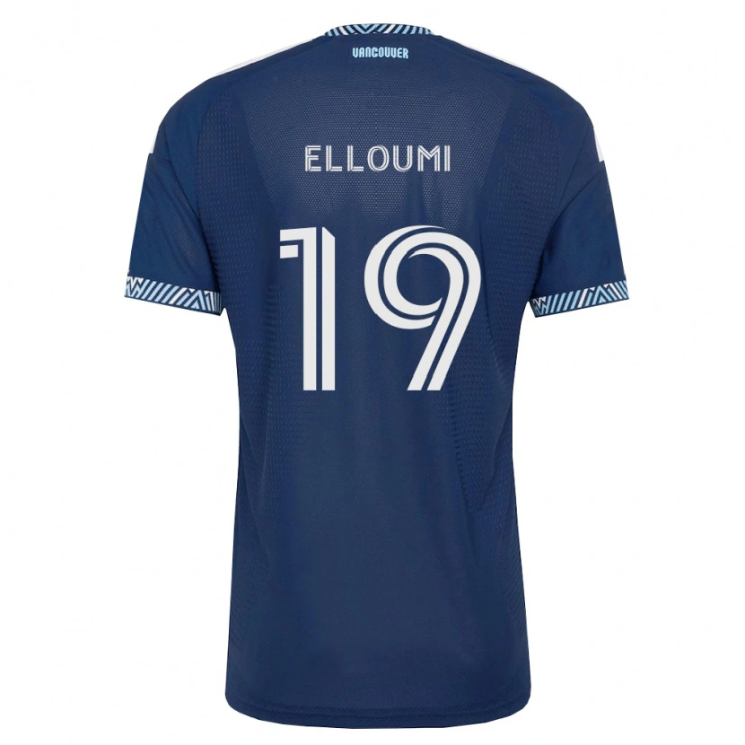 Danxen Homme Maillot Rayan Elloumi #19 Bleu Foncé Blanc Tenues Extérieur 2026/27 T-Shirt