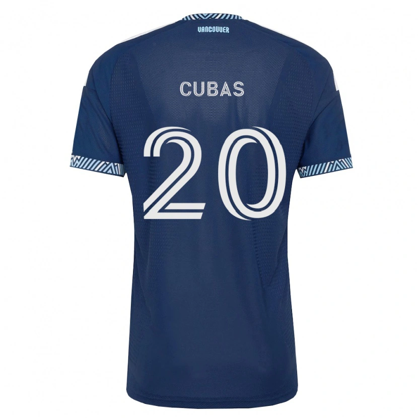 Danxen Homme Maillot Andrés Cubas #20 Bleu Foncé Blanc Tenues Extérieur 2026/27 T-Shirt