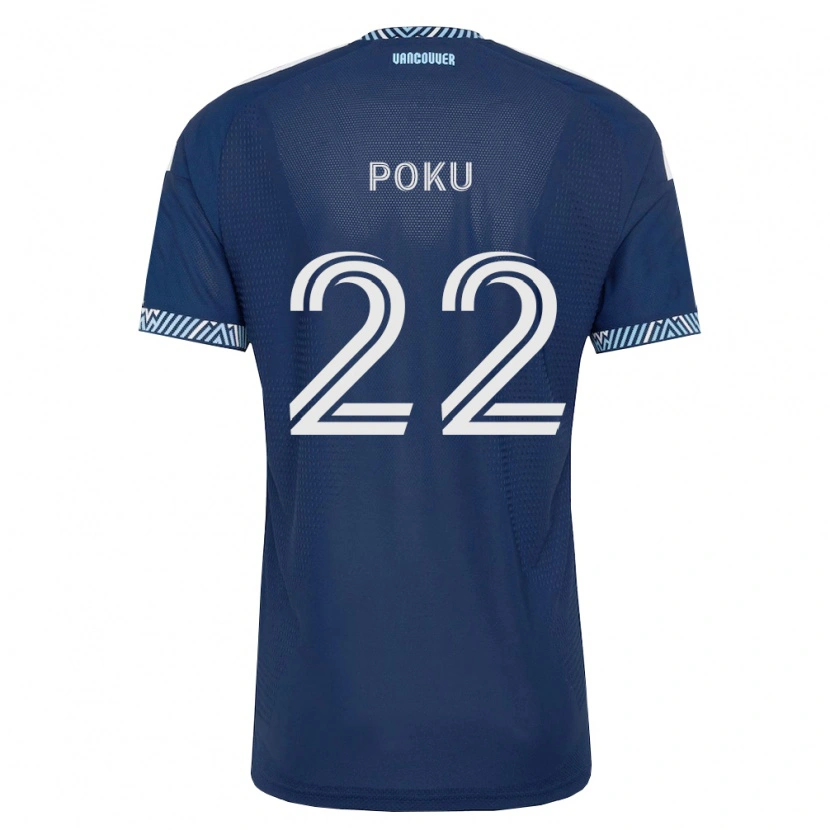 Danxen Homme Maillot Kwasi Poku #22 Bleu Foncé Blanc Tenues Extérieur 2026/27 T-Shirt