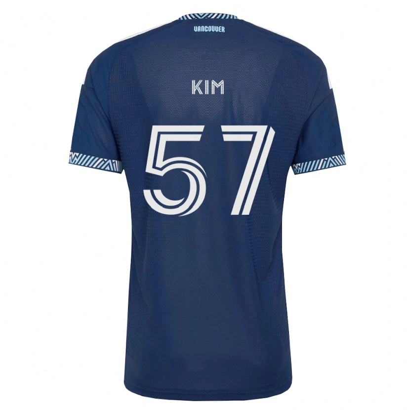 Danxen Homme Maillot Jayden Kim #57 Bleu Foncé Blanc Tenues Extérieur 2026/27 T-Shirt