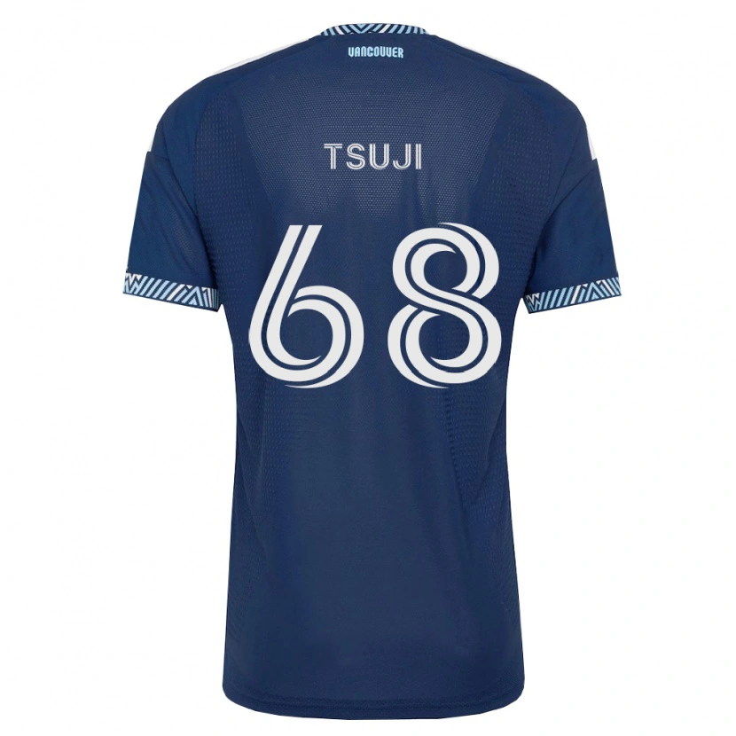 Danxen Homme Maillot Yuma Tsuji #68 Bleu Foncé Blanc Tenues Extérieur 2026/27 T-Shirt