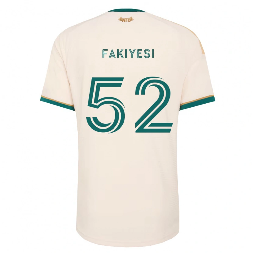Danxen Homme Maillot Seyi Fakiyesi #52 Vert Champagne Tenues Extérieur 2026/27 T-Shirt