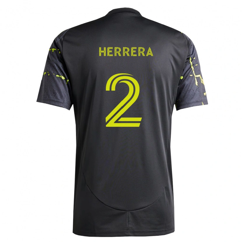 Danxen Homme Maillot Andrés Herrera #2 Jaune Fluo Noir Tenues Extérieur 2026/27 T-Shirt