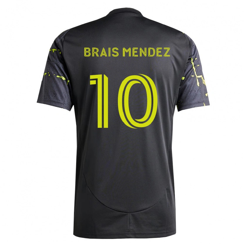 Danxen Homme Maillot Brais Méndez #10 Jaune Fluo Noir Tenues Extérieur 2026/27 T-Shirt
