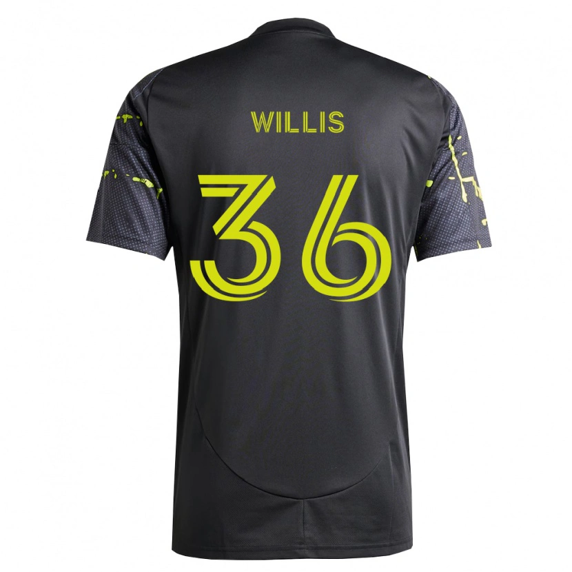 Danxen Homme Maillot Pharrell Willis #36 Jaune Fluo Noir Tenues Extérieur 2026/27 T-Shirt