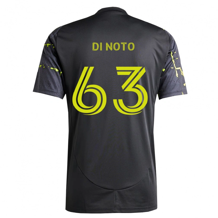 Danxen Homme Maillot Gianmarco Di Noto #63 Jaune Fluo Noir Tenues Extérieur 2026/27 T-Shirt