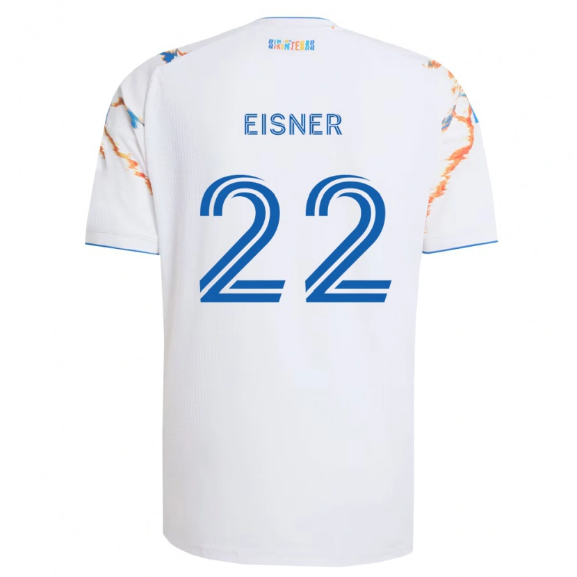 Danxen Homme Maillot Wilson Eisner #22 Blanc Orange Bleu Tenues Extérieur 2026/27 T-Shirt