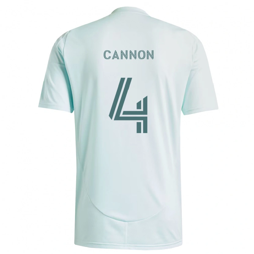 Danxen Homme Maillot Reggie Cannon #4 Blanc Vert Clair Tenues Extérieur 2026/27 T-Shirt