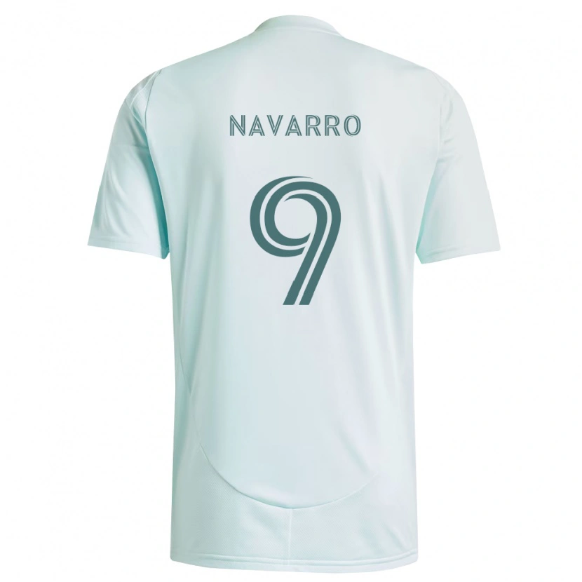 Danxen Homme Maillot Rafael Navarro #9 Blanc Vert Clair Tenues Extérieur 2026/27 T-Shirt