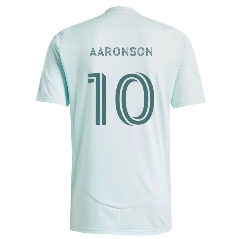 Danxen Homme Maillot Paxten Aaronson #10 Blanc Vert Clair Tenues Extérieur 2026/27 T-Shirt