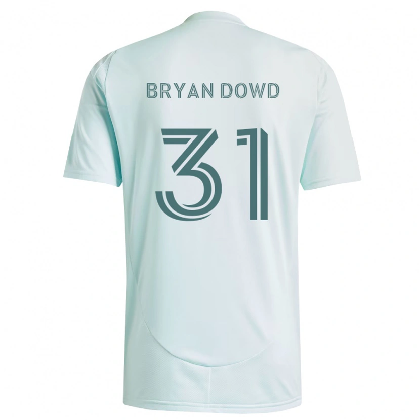 Danxen Homme Maillot Bryan Dowd #31 Blanc Vert Clair Tenues Extérieur 2026/27 T-Shirt