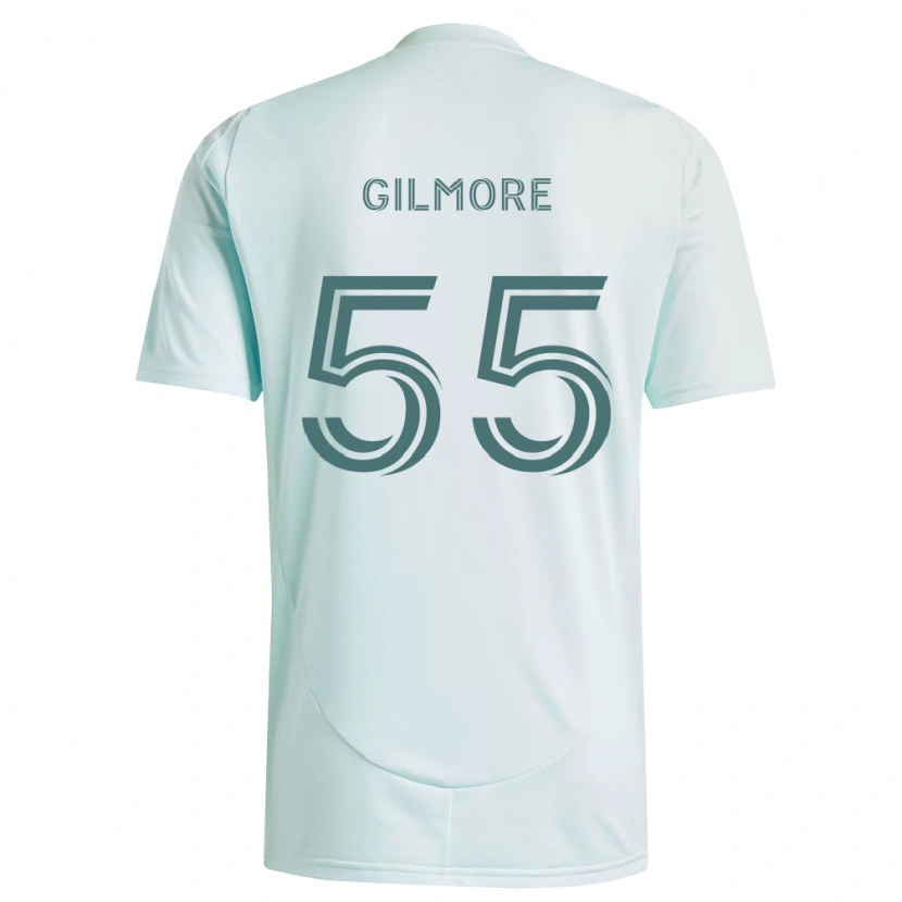 Danxen Homme Maillot Grant Gilmore #55 Blanc Vert Clair Tenues Extérieur 2026/27 T-Shirt