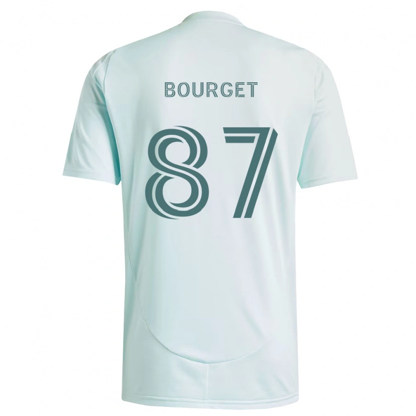 Danxen Homme Maillot Sebastian Bourget #87 Blanc Vert Clair Tenues Extérieur 2026/27 T-Shirt
