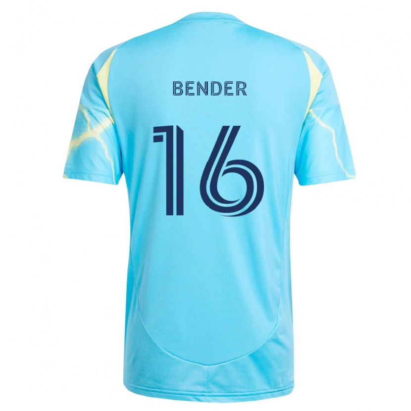 Danxen Homme Maillot Ben Bender #16 Bleu Clair Noir Jaune Clair Tenues Extérieur 2026/27 T-Shirt