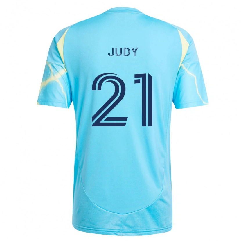 Danxen Homme Maillot Abram Judy #21 Bleu Clair Noir Jaune Clair Tenues Extérieur 2026/27 T-Shirt