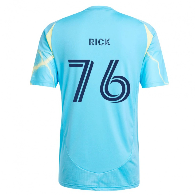 Danxen Homme Maillot Andrew Rick #76 Bleu Clair Noir Jaune Clair Tenues Extérieur 2026/27 T-Shirt