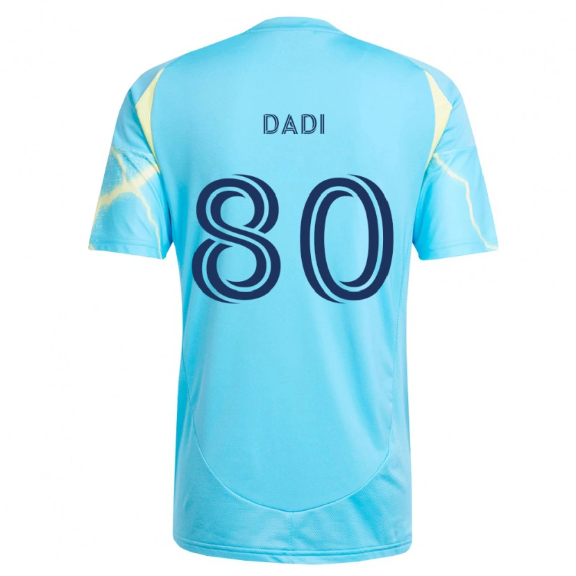Danxen Homme Maillot Paco Dadi #80 Bleu Clair Noir Jaune Clair Tenues Extérieur 2026/27 T-Shirt
