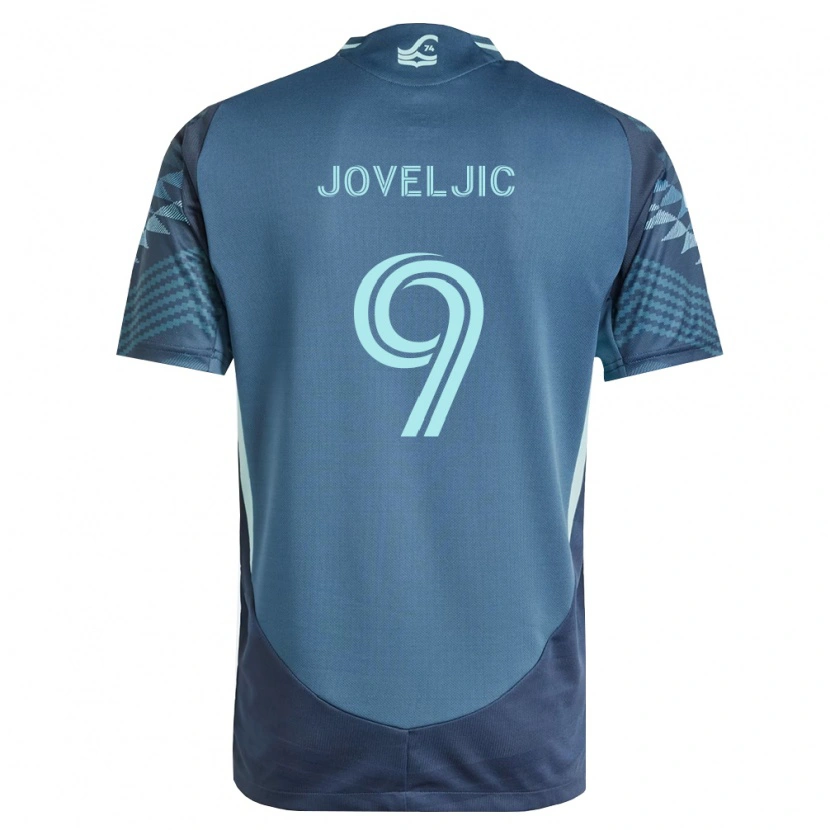 Danxen Homme Maillot Dejan Joveljić #9 Bleu Marine Vert Tenues Extérieur 2026/27 T-Shirt