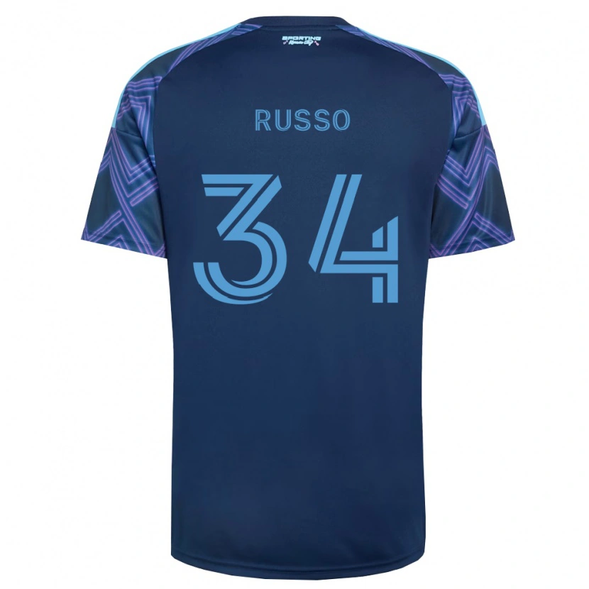Danxen Homme Maillot Daniel Russo #34 Bleu Royal Violet Tenues Extérieur 2026/27 T-Shirt