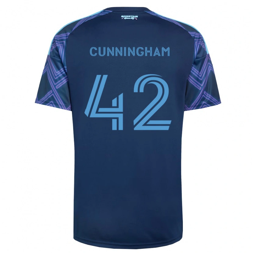 Danxen Homme Maillot Alex Cunningham #42 Bleu Royal Violet Tenues Extérieur 2026/27 T-Shirt