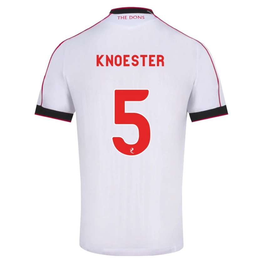 Danxen Homme Maillot Mats Knoester #5 Noir Rouge Blanc Tenues Extérieur 2026/27 T-Shirt