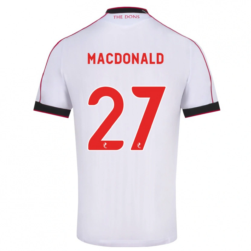 Danxen Homme Maillot Angus Macdonald #27 Noir Rouge Blanc Tenues Extérieur 2026/27 T-Shirt