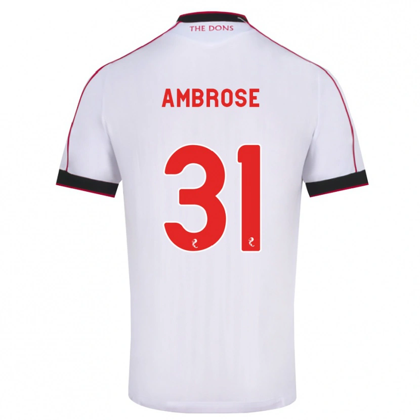 Danxen Homme Maillot Peter Ambrose #31 Noir Rouge Blanc Tenues Extérieur 2026/27 T-Shirt