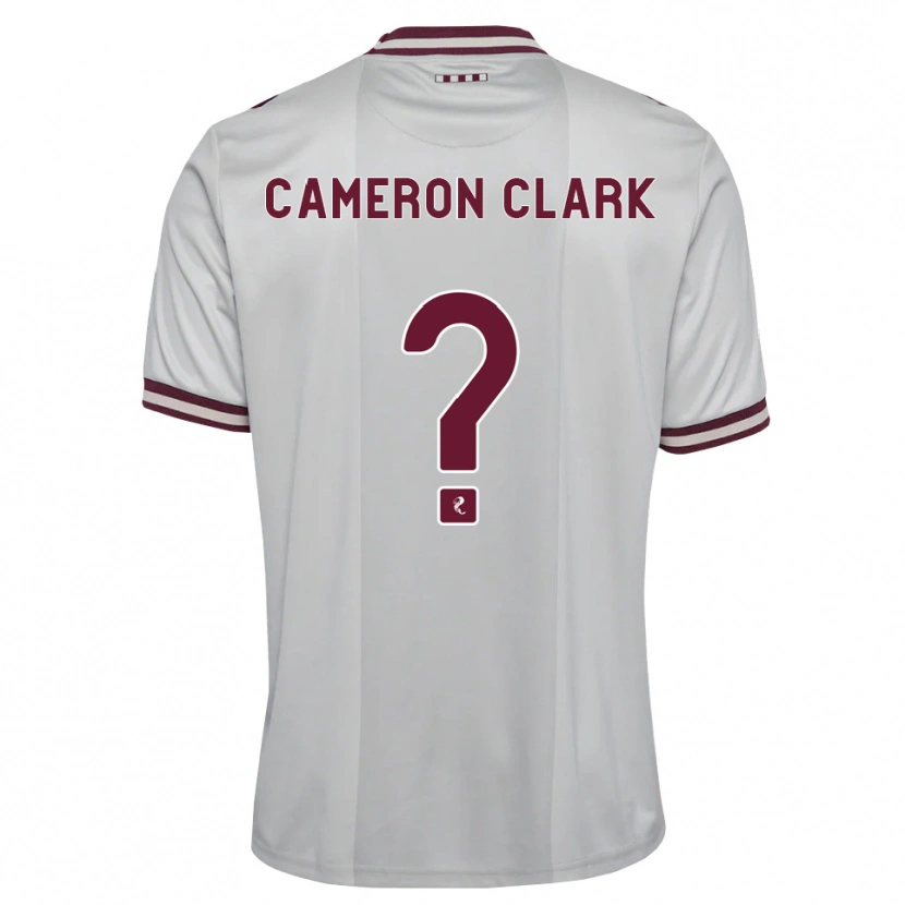 Danxen Homme Maillot Cameron Clark #0 Blanc Bordeaux Tenues Extérieur 2026/27 T-Shirt