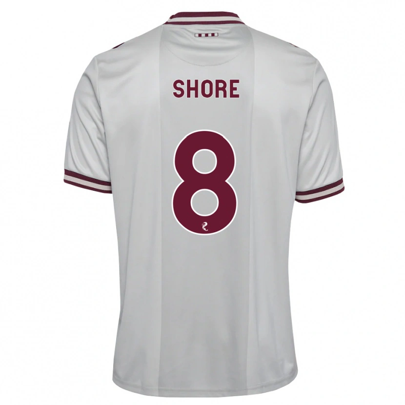 Danxen Homme Maillot Eilidh Shore #8 Blanc Bordeaux Tenues Extérieur 2026/27 T-Shirt