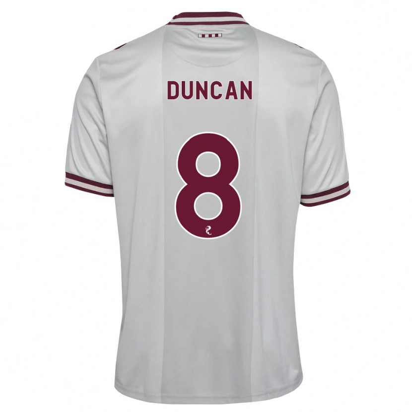 Danxen Homme Maillot Ryan Duncan #8 Blanc Bordeaux Tenues Extérieur 2026/27 T-Shirt