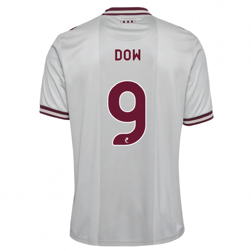 Danxen Homme Maillot Connor Dow #9 Blanc Bordeaux Tenues Extérieur 2026/27 T-Shirt