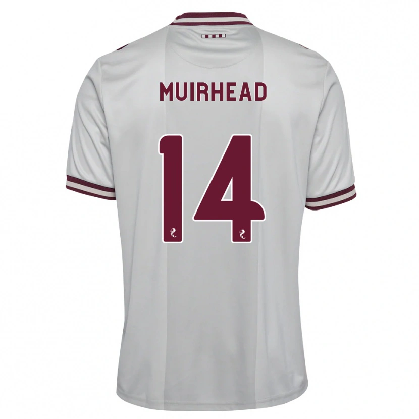 Danxen Homme Maillot Owen Muirhead #14 Blanc Bordeaux Tenues Extérieur 2026/27 T-Shirt