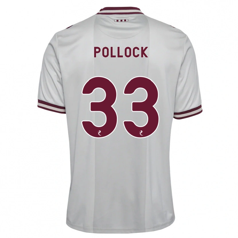 Danxen Homme Maillot Finlay Pollock #33 Blanc Bordeaux Tenues Extérieur 2026/27 T-Shirt
