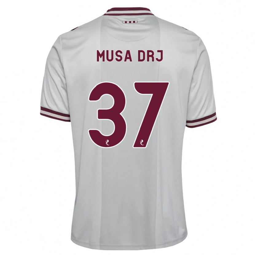 Danxen Homme Maillot Musa Drammeh #37 Blanc Bordeaux Tenues Extérieur 2026/27 T-Shirt