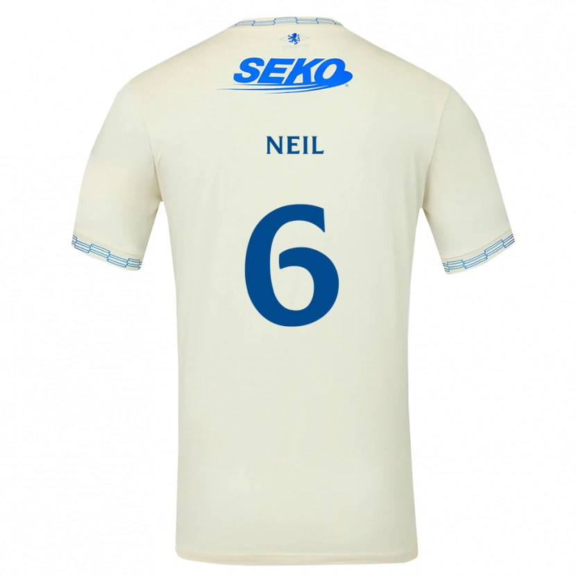Danxen Homme Maillot Dan Neil #6 Bleu Ciel Vif Blanc Tenues Extérieur 2026/27 T-Shirt