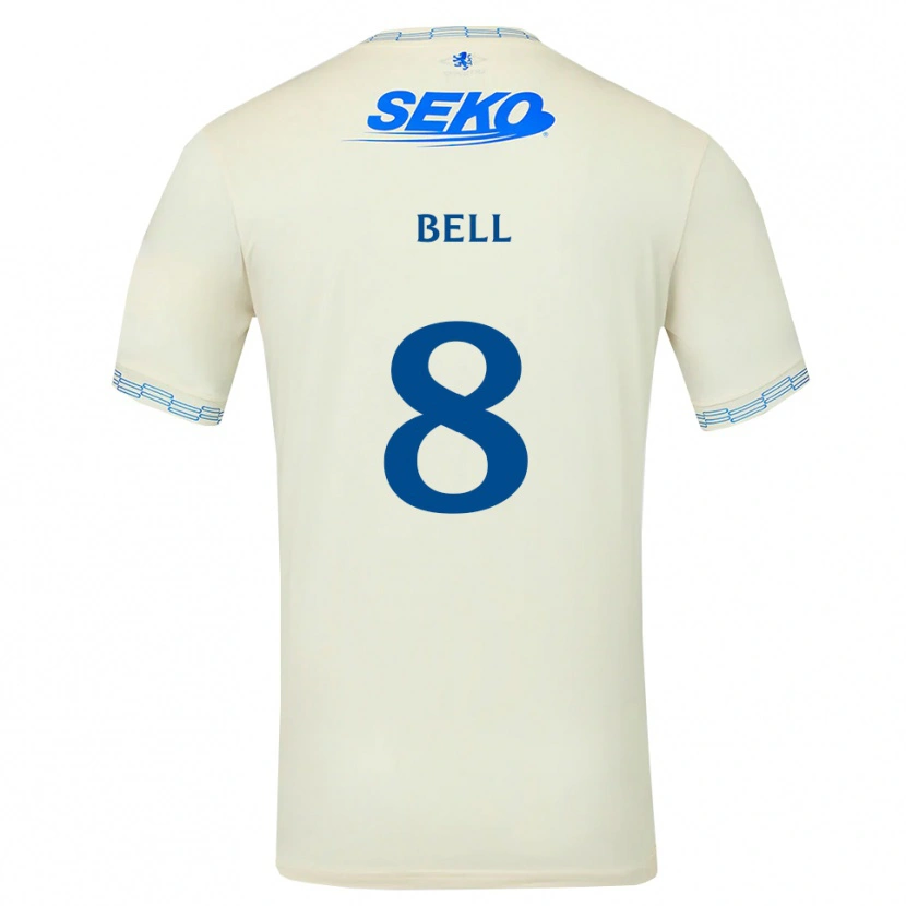 Danxen Homme Maillot Cameron Bell #8 Bleu Ciel Vif Blanc Tenues Extérieur 2026/27 T-Shirt