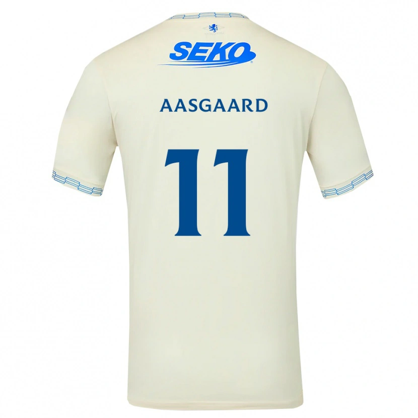 Danxen Homme Maillot Thelo Aasgaard #11 Bleu Ciel Vif Blanc Tenues Extérieur 2026/27 T-Shirt