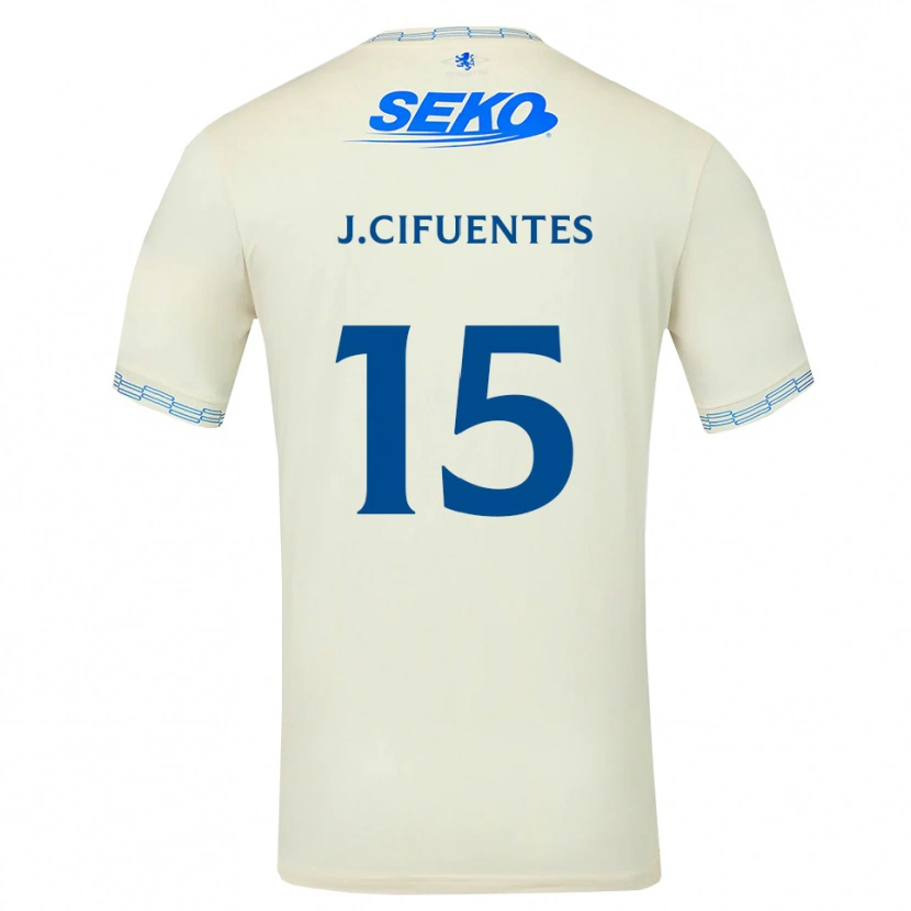 Danxen Homme Maillot José Cifuentes #15 Bleu Ciel Vif Blanc Tenues Extérieur 2026/27 T-Shirt