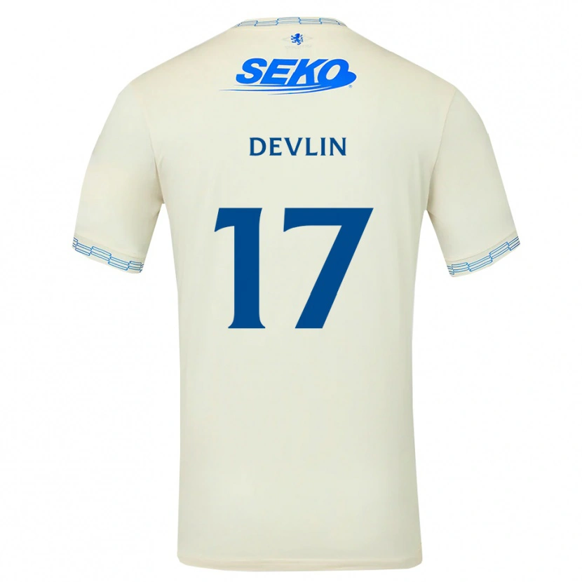 Danxen Homme Maillot Cammy Devlin #17 Bleu Ciel Vif Blanc Tenues Extérieur 2026/27 T-Shirt