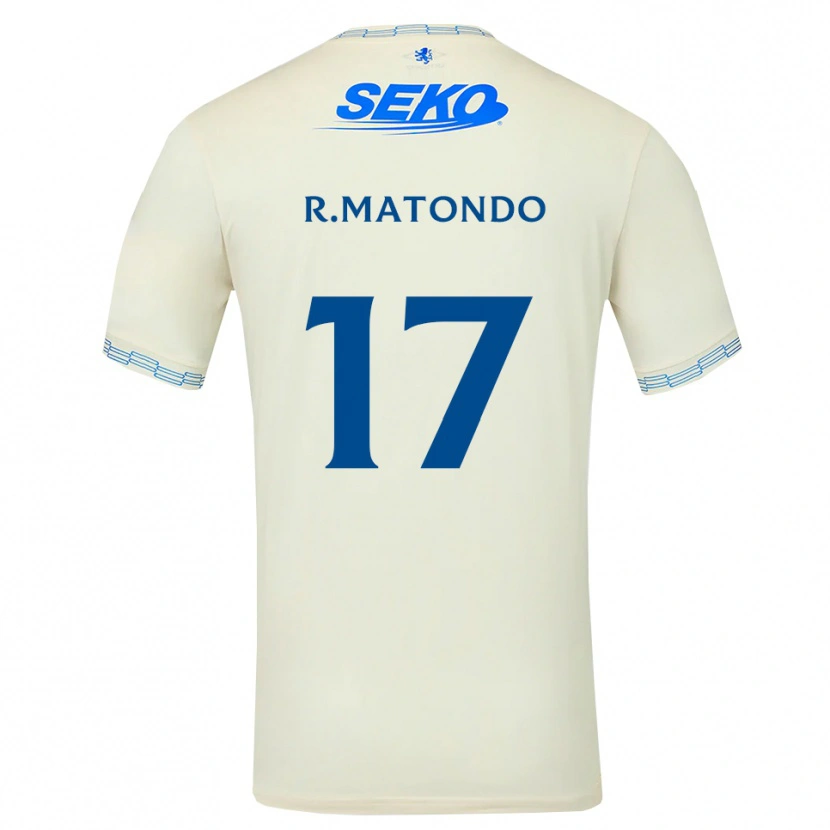 Danxen Homme Maillot Rabbi Matondo #17 Bleu Ciel Vif Blanc Tenues Extérieur 2026/27 T-Shirt