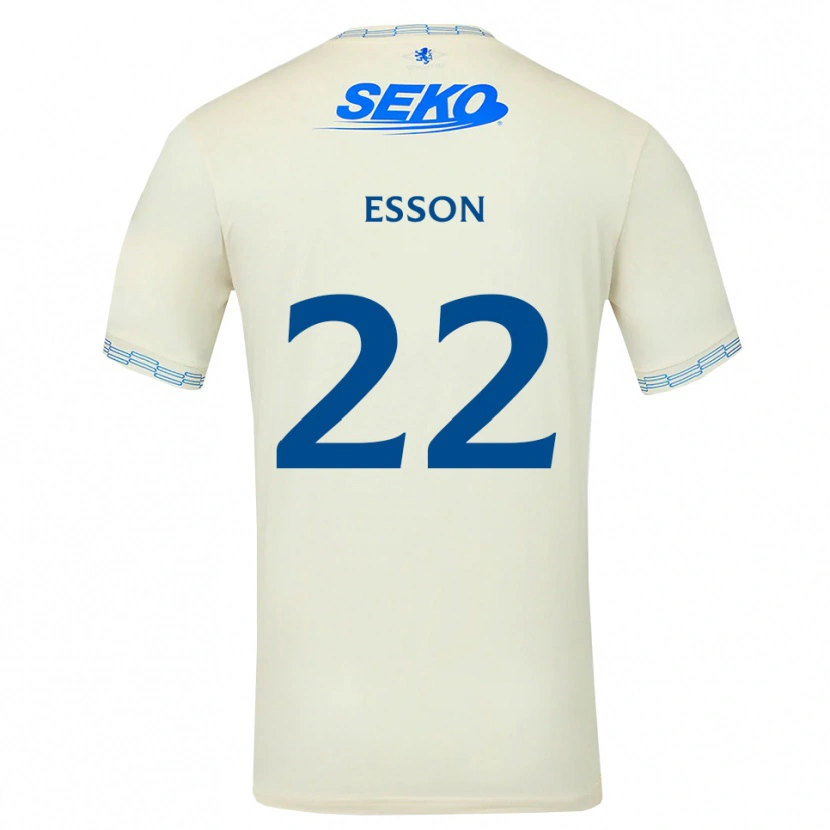 Danxen Homme Maillot Victoria Esson #22 Bleu Ciel Vif Blanc Tenues Extérieur 2026/27 T-Shirt